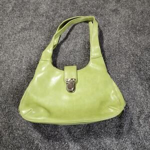 Vintage Duck Head Lime Green Leather small handbag see pics for spots purse F